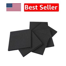 6Pcs Temperature Resistant Self-Stick Neoprene Foam Pads - 4x4 inches, 1/4 Thick