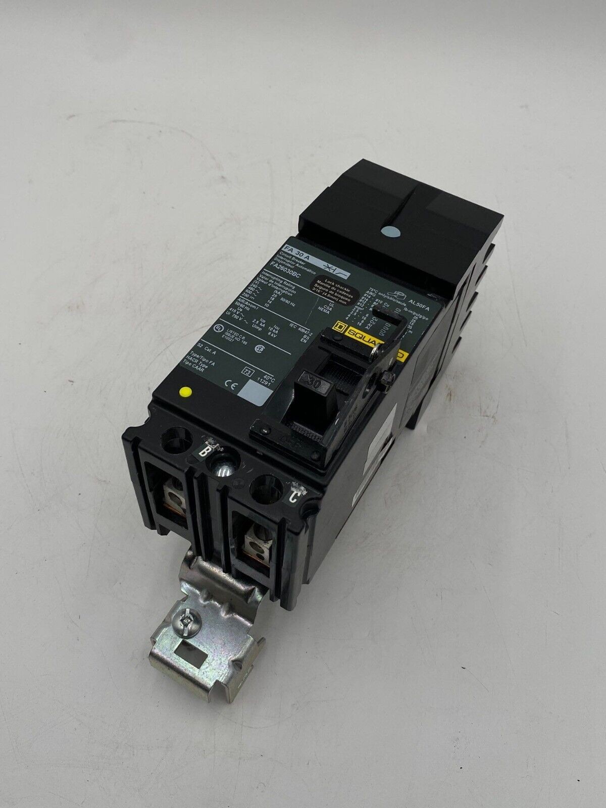 Square D FA22030BC Circuit Breaker 30A 2P 240V 1PH FA I-Line 30 Amp 2Pole Used