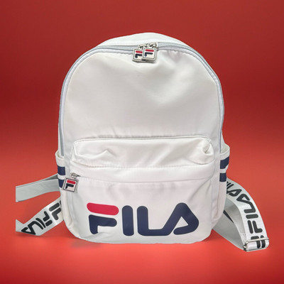 FILA Bree Mini Backpack Red White Blue Spellout New With Tags