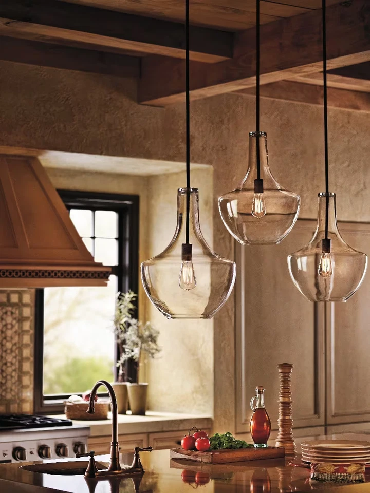 Kichler 42141OZCLR Everly 1-Light 10.5" Pendant in Olde Bronze - Image 3 of 3