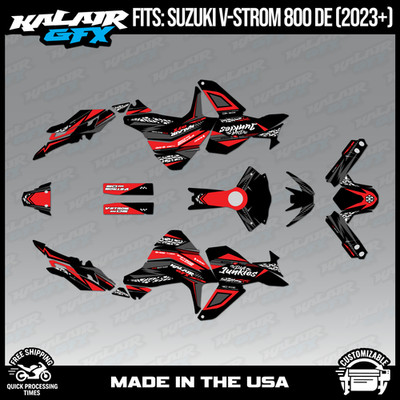 Graphics Kit for Suzuki V-STROM 800 DE (2023+) Rugged Series-RED