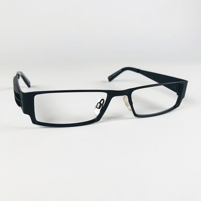 SPECSAVERS Brille SATIN SCHWARZ RECHTECKIG Brillengestell MOD: BASTIAN 25177305
