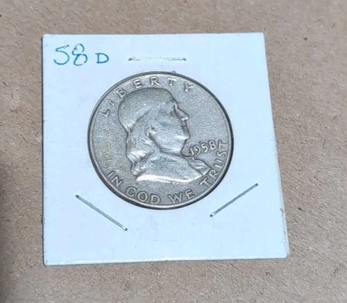 1958 D Franklin Half Dollar 90%