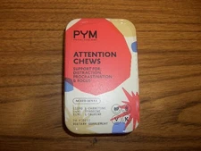 PYM Attention Chews Support for Distraction Procrastination & Focus 20 Pieces