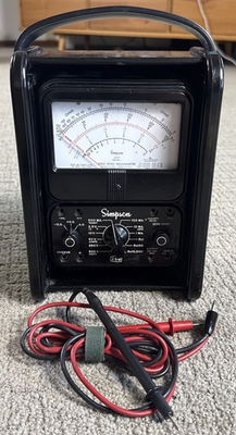 #ad Simpson 260 Series 7M Volt Ohmmeter VOM Mirror Scale Roll Top Case amp; Probes $99.99