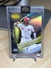 2026 Topps Chrome Black ELLY DE LA CRUZ GOLD REFRACTOR AUTO # 35/50 Reds #CBA-ED