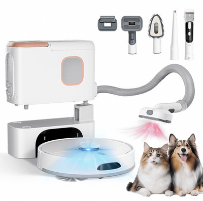 Plus+ Robotic Vacuum for Deep Cleaning Pet Hair with Laser Navigation