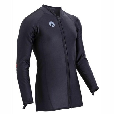 Used Sharkskin Mens Chillproof Long Sleeve Full Zip Shirt-LG-BLACK