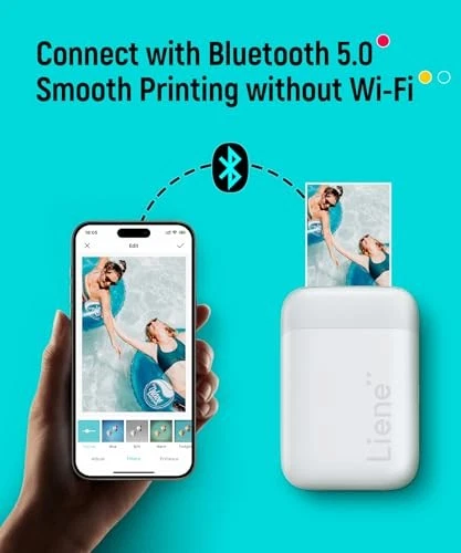 Liene 2x3” Photo Printer, Mini Instant Portable Color Mono - Scratch & Dent - Image 4 of 4