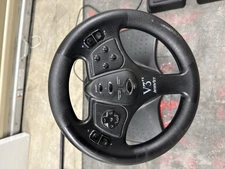  V3 DRIVING STEERING WHEEL CONTROLLER W/ GAS BRAKE PEDALS FOR N64 NINTENDO 64