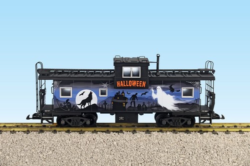 Trenes EE. UU. Escala G 12133 HALLOWEEN VISIÓN EXTENDIDA FURGÓN AZUL/NEGRO #1031 | Zustand: New