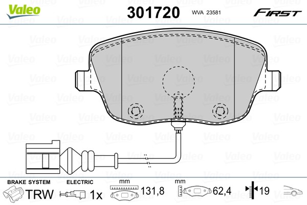 Plaquettes de frein VALEO 301720 pour stopper les sifflements au freinage de votre voiture