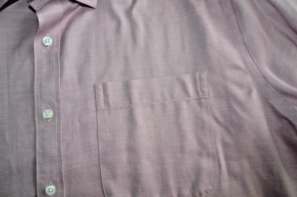 Camisa de vestir Enro para hombre manga larga rosa algodón 17 34/35 Foto 3 de 4