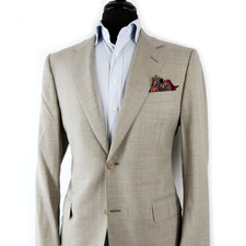 Canali Light Brown Textured Tropic Wool Sport Coat - 48R EU/38R US