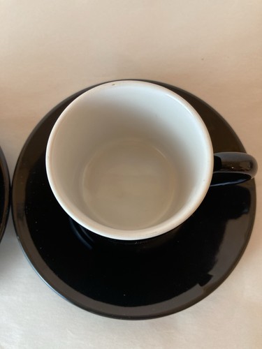 Set of 2 Winsome China black tea Cups and 2 plates - Picture 3 of 14