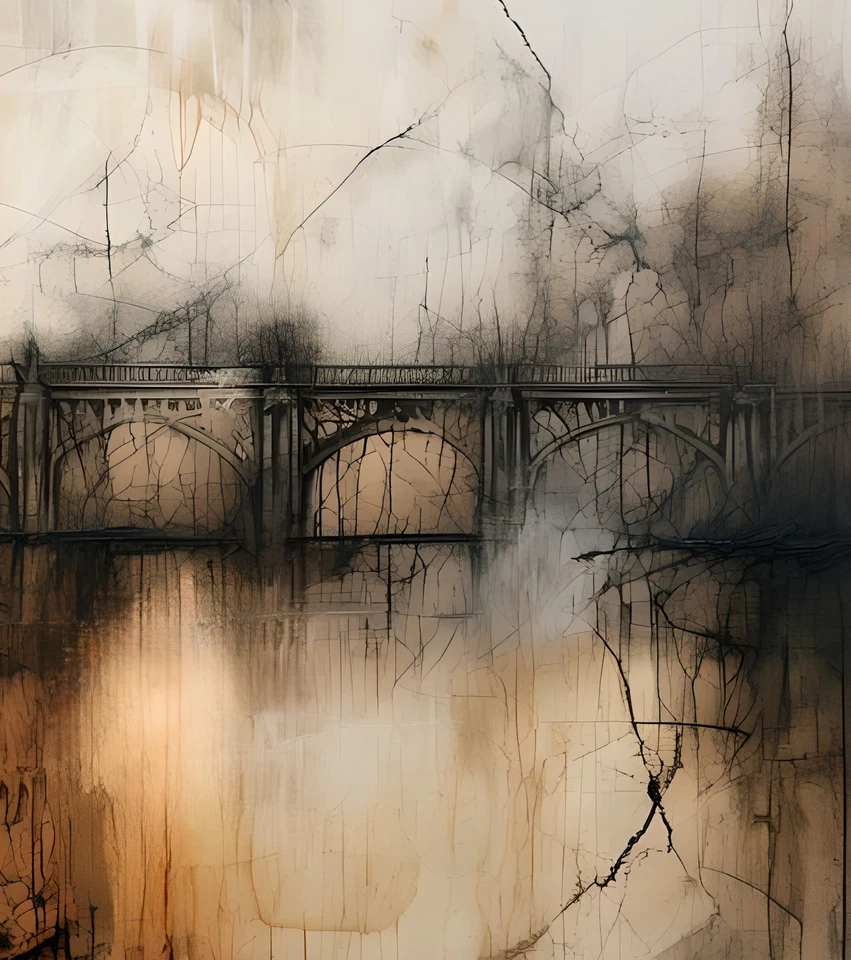 Pintura en lienzo abstracto grande, arte de pared en lienzo texturizado, enmarcado, firmado Foto 4 de 4