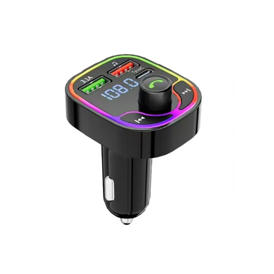 FM Transmitter Auto Bluetooth Kfz Radio Adapter PD+Dual USB Ladegerät für Handy✅ - Bild 2 von 4
