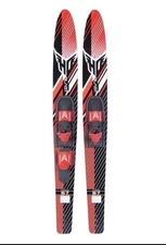 L HO Sports Blast Combo BlazeRTS-Bar Waterskis Red Black Mint! Water Skis