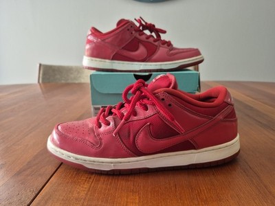 Size 10 - Nike Dunk Pro SB Low Red Patent Leather Nike 304292-616  Fast Shipping