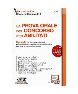 LA PROVA ORALE DEL CONCORSO PER ABILITATI - Manuale per la preparazione al collo
