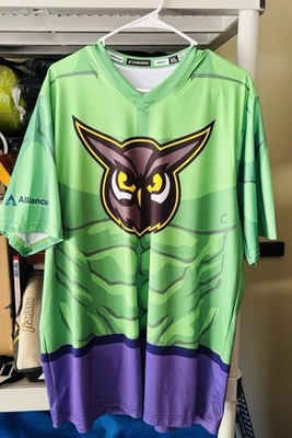 O Fallon Hoots Prospect League Baseball Game Worn Hulk Night Team Jersey XL