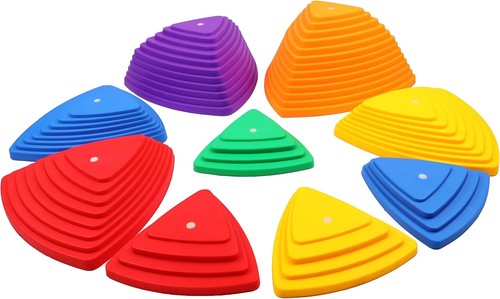 Houseables Stepping Stones for Kids, Balance Play Stone, Set of 9, #R01