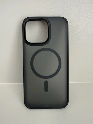 FNT Case for iPhone 15 Pro Max Matte Shockproof Frosted Back Cover Black Magsafe