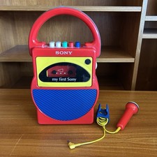 Vintage Sony TCM-4000  My First Sony  Red Cassette Player Recorder Untested