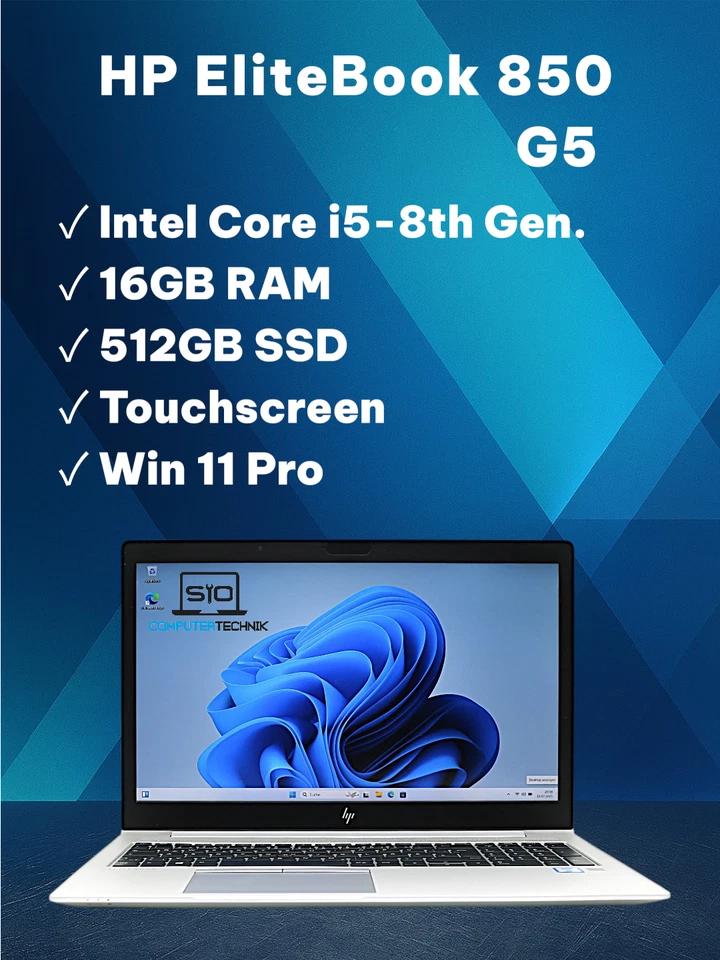 HP EliteBook 850 G5 · i5-8350U · 16GB · 512GB, Foto 1 von 5