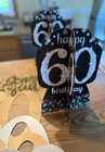 60th BIRTHDAY DECORATIONS - Black/Gold/Silver - 12 Pieces — photo 8
