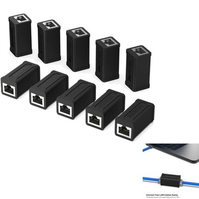 Ethernet Kupplung, Cat7, Cat6, Cat5e, Inline, Buchse auf Buchse, 10 Stück