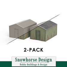 Auxiliary Storage 2-Pack Unpainted  Military S/HO/N Scales 