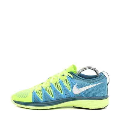 Nike Herren Flyknit Lunar 2 Schuhe Blau/Gelb Textil Niedrig Laufschuh EU 42 - Bild 1 von 4