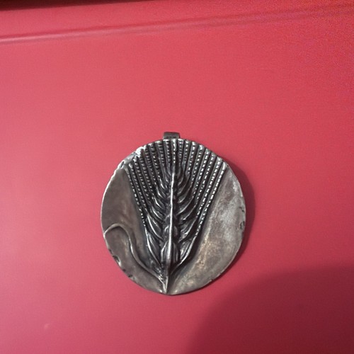 Large Retired James Avery Silver Wheat Stalk Harvest FALL Pendant
