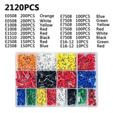 2120pcs Wire Connector Set Insulated Cord Pin End Terminal Bootlace Ferrules Kit