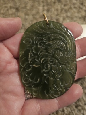 Large Dark Jade Pendant