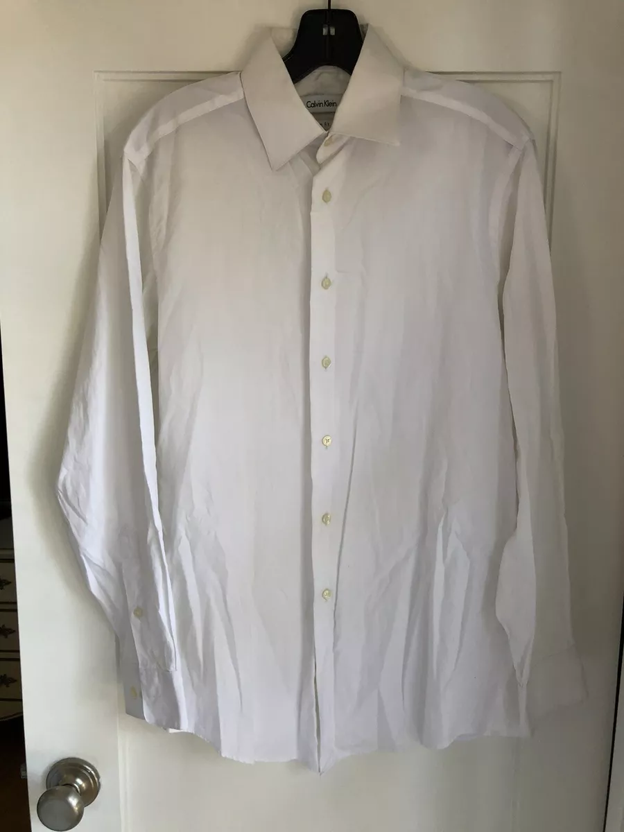Camisa blanca calvin klein hombre sale