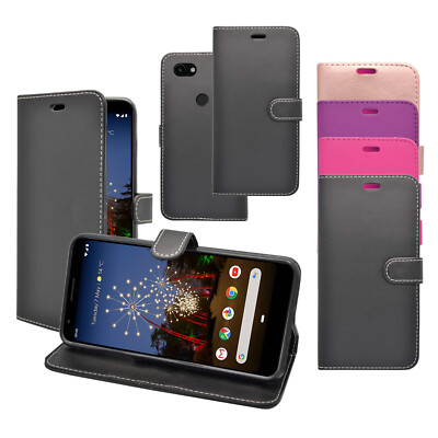 Für Google Pixel 3a XL Handy Hülle Wallet Flip PU Leder Ständer Kartenhalter Cover
