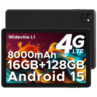DOOGEE T10W 10.1 Inch Tablet 9GB+128GB 8000mAh Android 15 Tablet PC 4G LTE&WIFI
