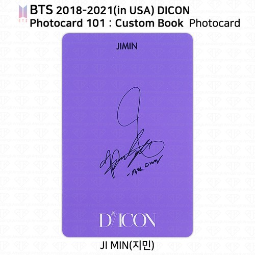 BTS 2018-2021 (in USA) Dicon Photocard 101 : Custom Book Photocard KPOP K-POP - Picture 148 of 212