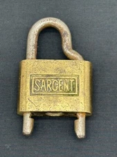 Vintage Antique Sargent Auto Spare Tire Lock Padlock NO KEY