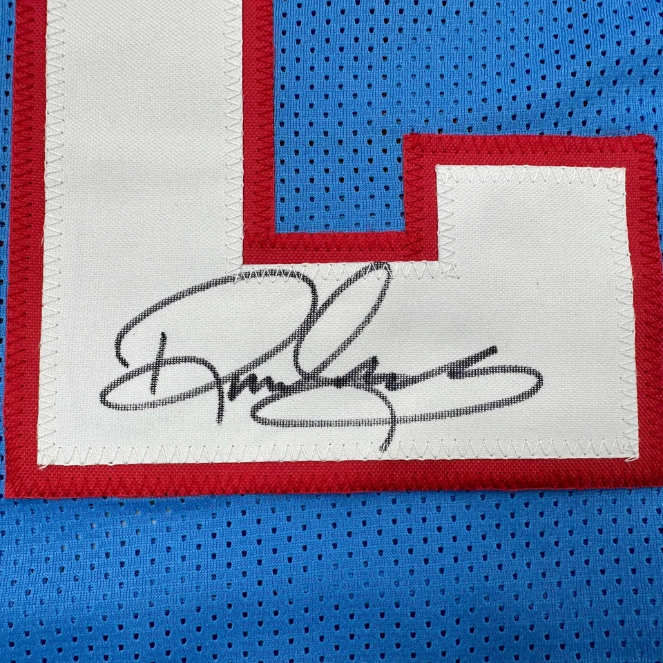Camiseta deportiva retro azul claro autografiada/firmada Derrick Henry Tennessee certificado de autenticidad JSA Foto 3 de 4