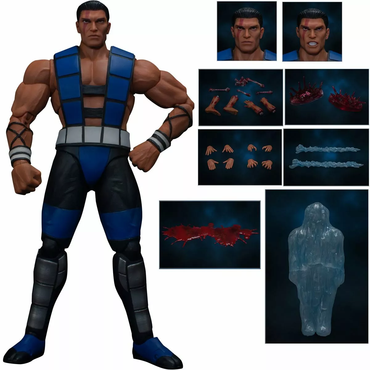 1/12 Scale Mortal Kombat Sub-Zero Unmasked Figure Storm Collectibles
