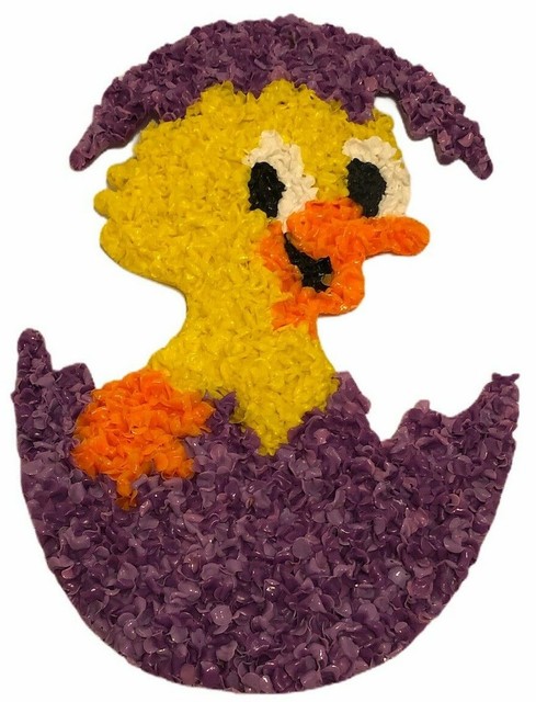 Lot of 3 Vintage Melted Popcorn Plastic Decorations Ducks Noel | eBay