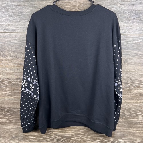 Disney Frozen 2 Girls Youth Light Up Black Pullover Winter Christmas Sweater XL - Picture 7 of 12