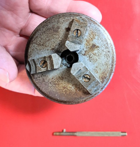 Vintage Machinist Watchmaker 8mm Lathe 3 Jaw Chuck With Bar-TRIUMPH - Picture 6 of 9