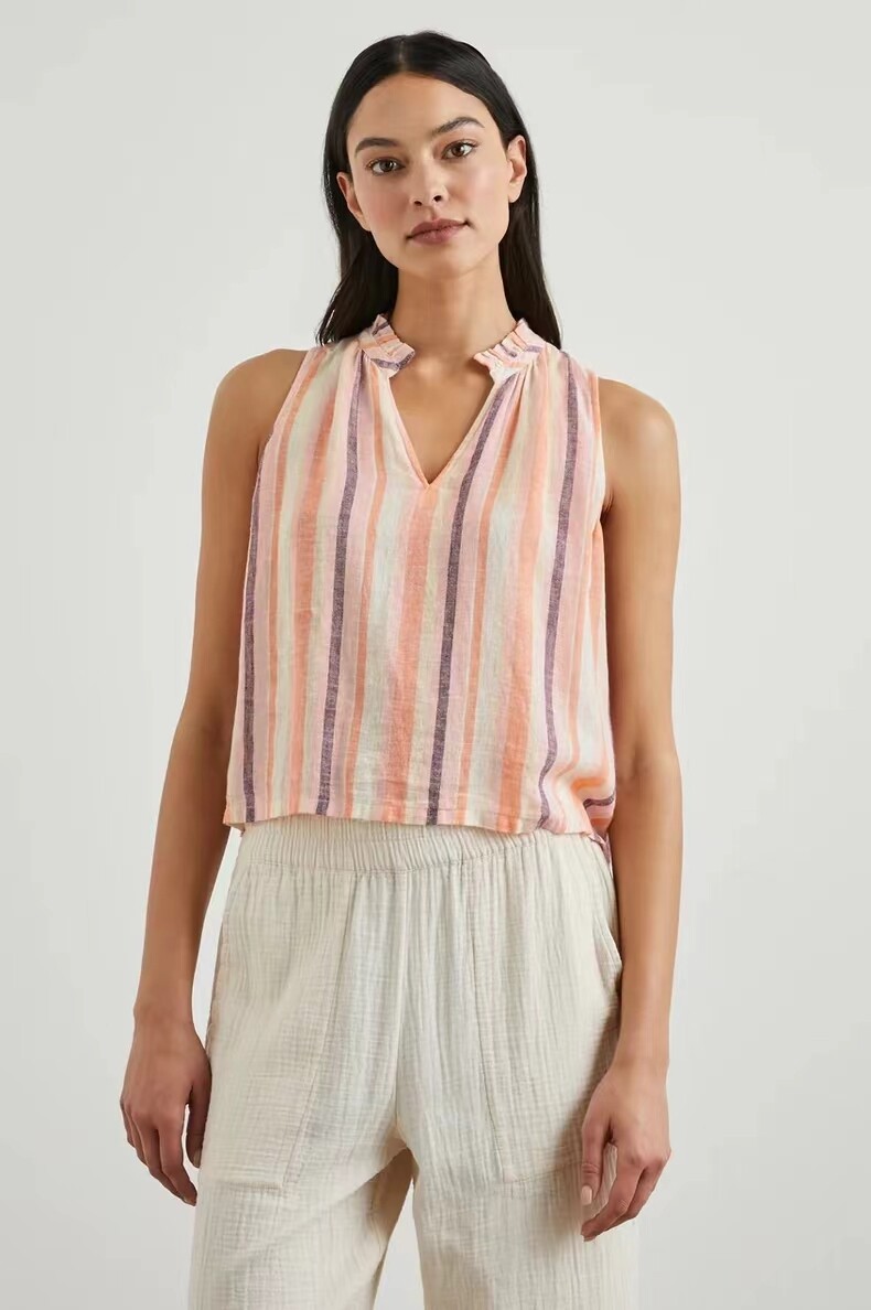 Brand New Rails Christy Top Tank Sleeveless - Papaya Stripe $148