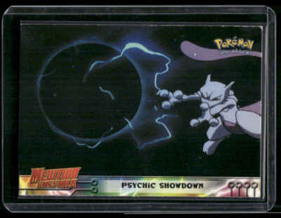 Psychic Showdown #33 Mewtwo Strikes Back Topps Black Label Pokémon 1998 LP 