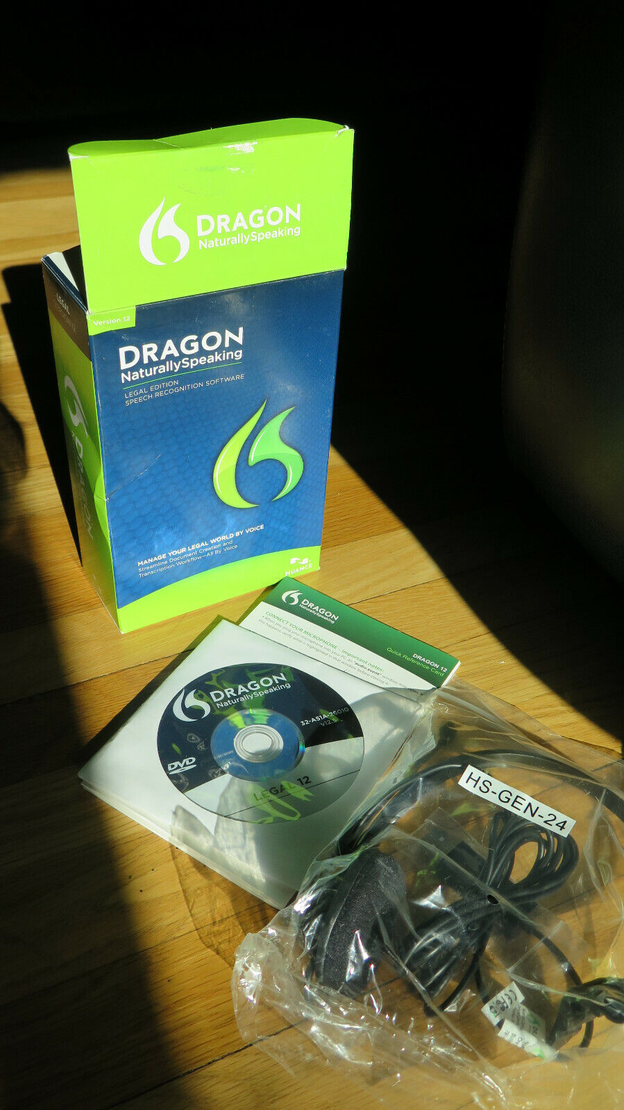Dragon Naturally Speaking 12 Legal DVD and headset