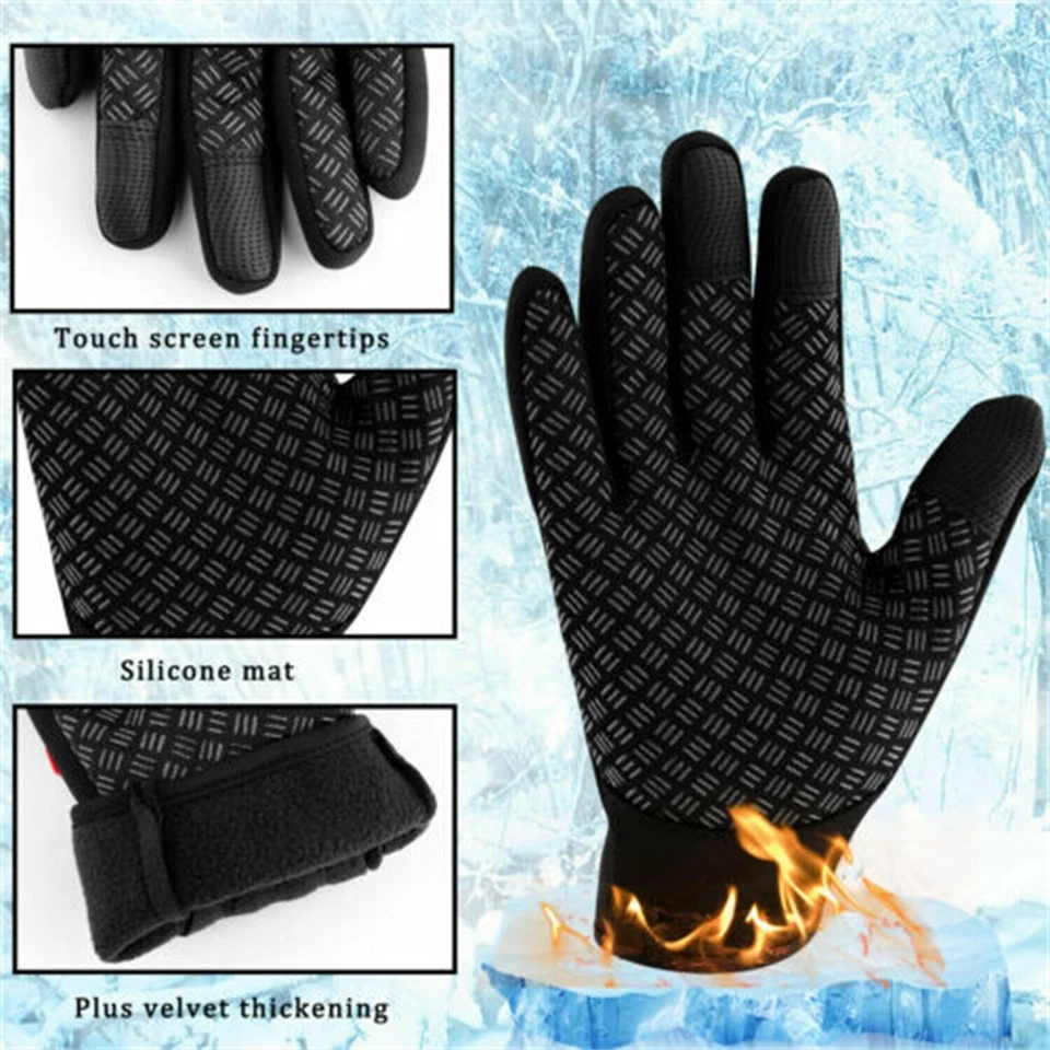 Thermal Waterproof Winter Gloves Touch Screen Warm Mittens Men Women Wholesale - Image 3 of 4